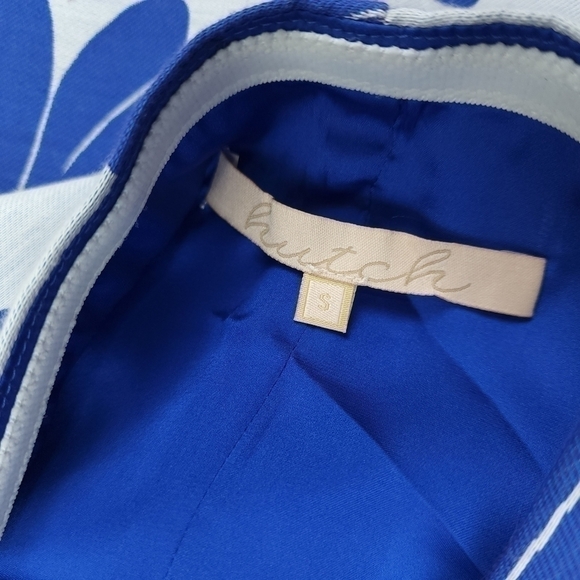 Anthropologie Hutck Blue Floral Halter Top Sleeveless Dress Sz S - Picture 4 of 16